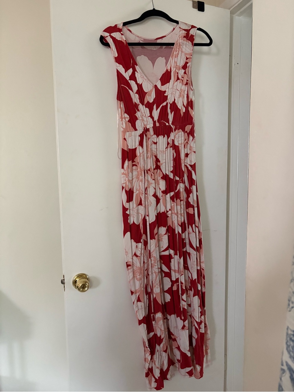 Isabel Maternity by Ingrid & Isabel Burnt Orange and White Floral Maxi Dress